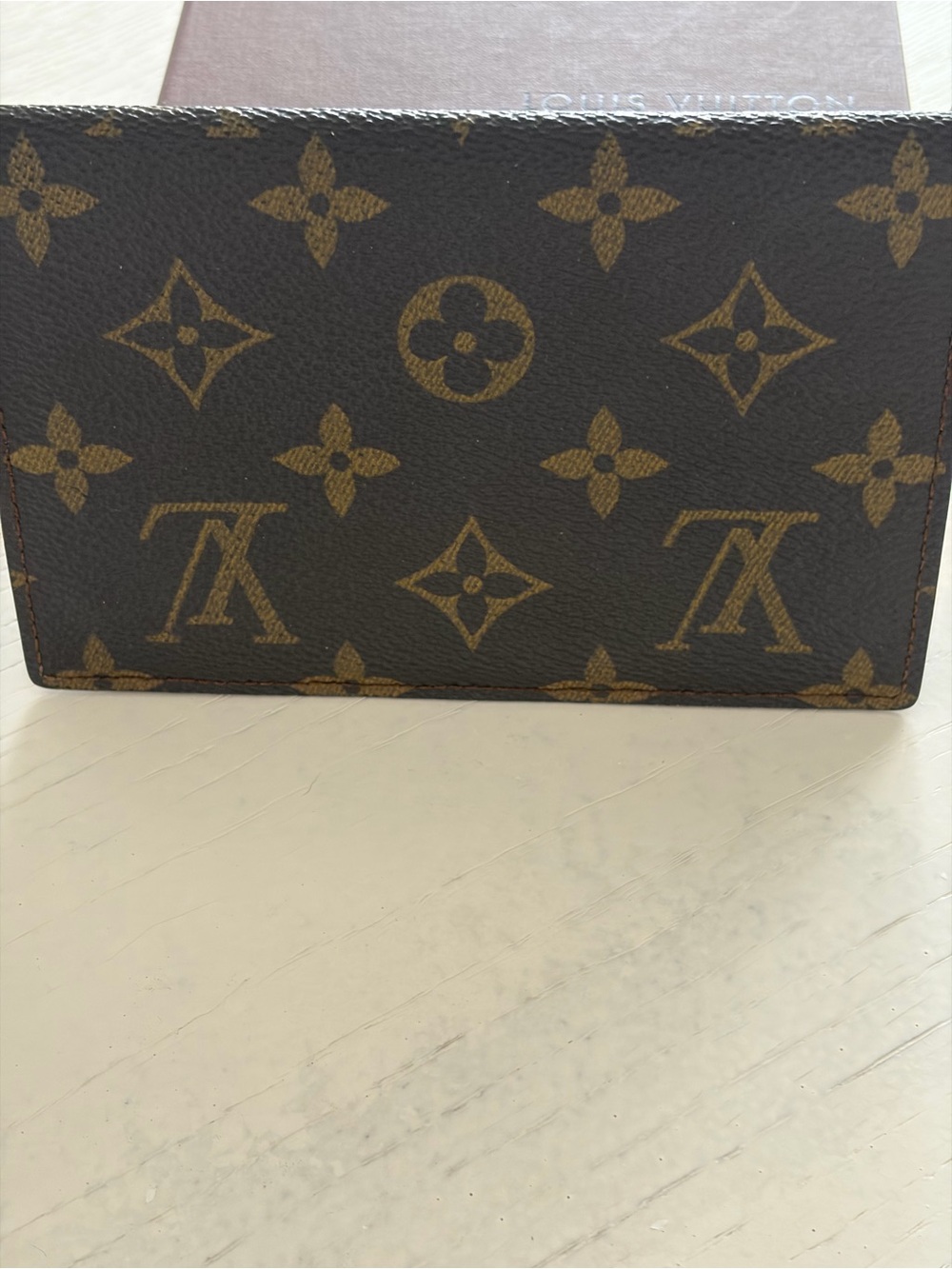 Louis Vuitton Monogram Canvas Brown & Gold Envelope Wallet Cardholder - Picture 4 of 11